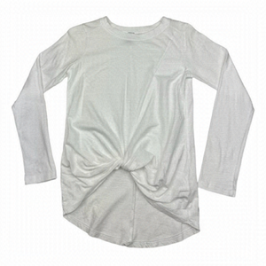 Z By Zella Front Twist White Long Sleeve Tee Size XL
